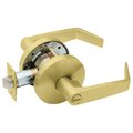 Falcon Grade 2 Privacy Cylindrical Lock, Non-Keyed, Dane Lever, Standard Rose, Satin Brass Fnsh, Non-handed W301S D 606